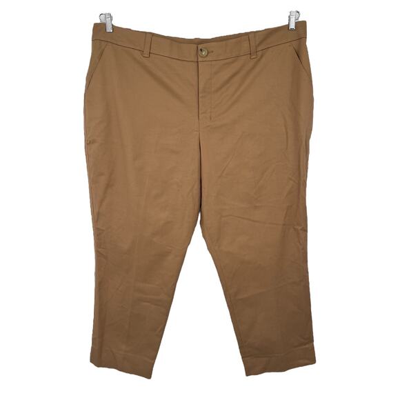 Vince pants Cigarette cropped Trousers tan size 24 - Picture 2 of 8